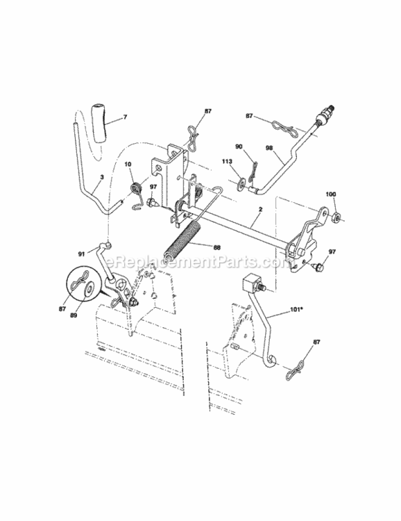 Page I Diagram and Parts List for 917253690  Craftsman Lawn Tractor