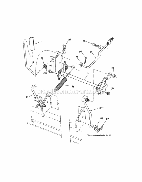 Page I Diagram and Parts List for 917253691  Craftsman Lawn Tractor