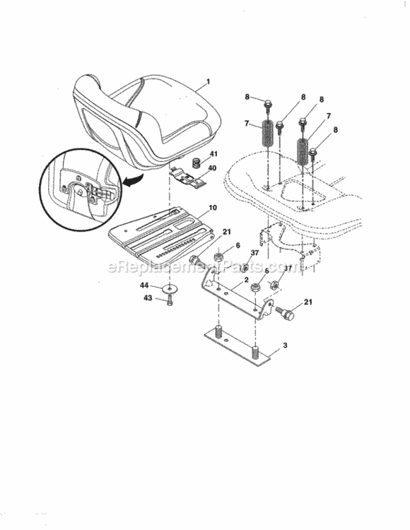 Page E Diagram and Parts List for 917253692  Craftsman Lawn Tractor