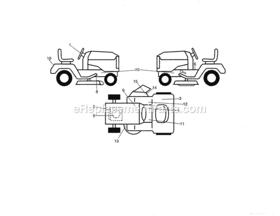 Page F Diagram and Parts List for 917253692  Craftsman Lawn Tractor