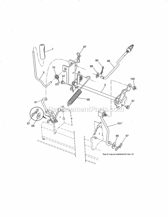 Page I Diagram and Parts List for 917253692  Craftsman Lawn Tractor