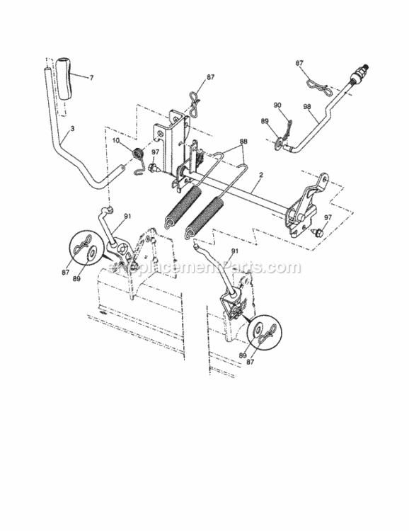 Page J Diagram and Parts List for 917253700  Craftsman Lawn Tractor