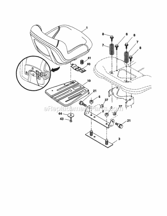 Page F Diagram and Parts List for 917253700  Craftsman Lawn Tractor