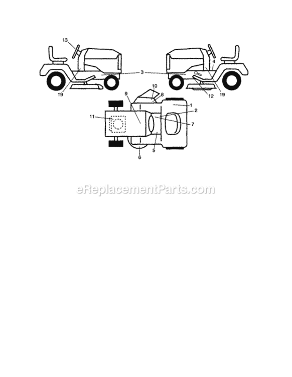 Page H Diagram and Parts List for 917253700  Craftsman Lawn Tractor
