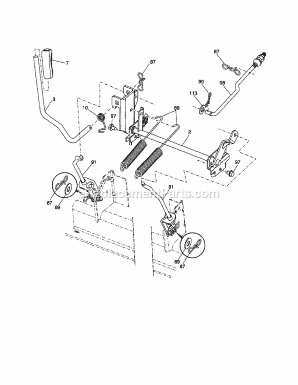 Page J Diagram and Parts List for 917253701  Craftsman Lawn Tractor