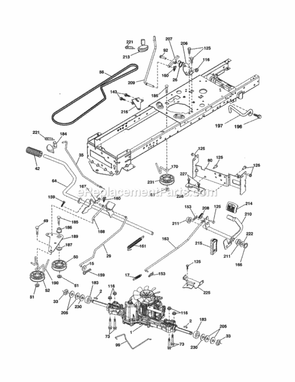 Page C Diagram and Parts List for 917253702  Craftsman Lawn Tractor