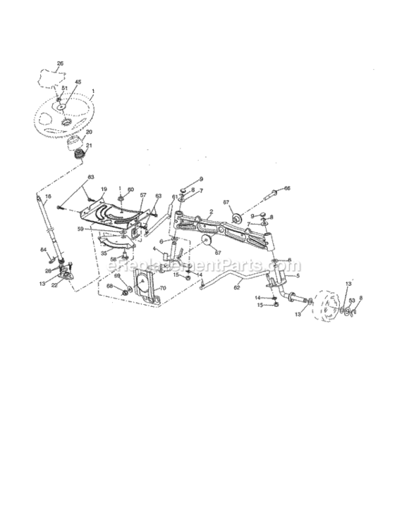 Page E Diagram and Parts List for 917253702  Craftsman Lawn Tractor
