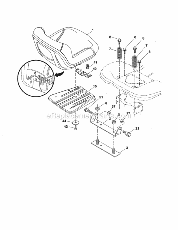 Page F Diagram and Parts List for 917253702  Craftsman Lawn Tractor