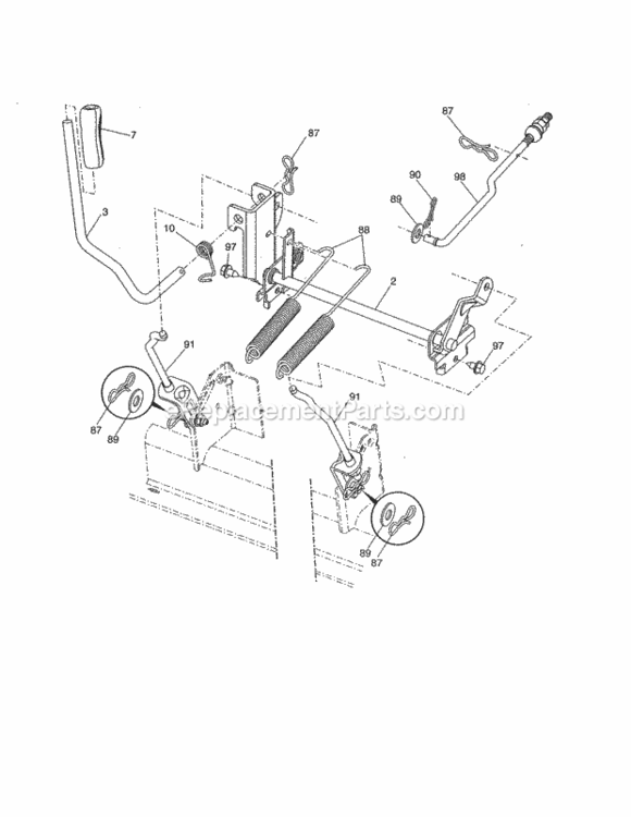Page H Diagram and Parts List for 917253702  Craftsman Lawn Tractor