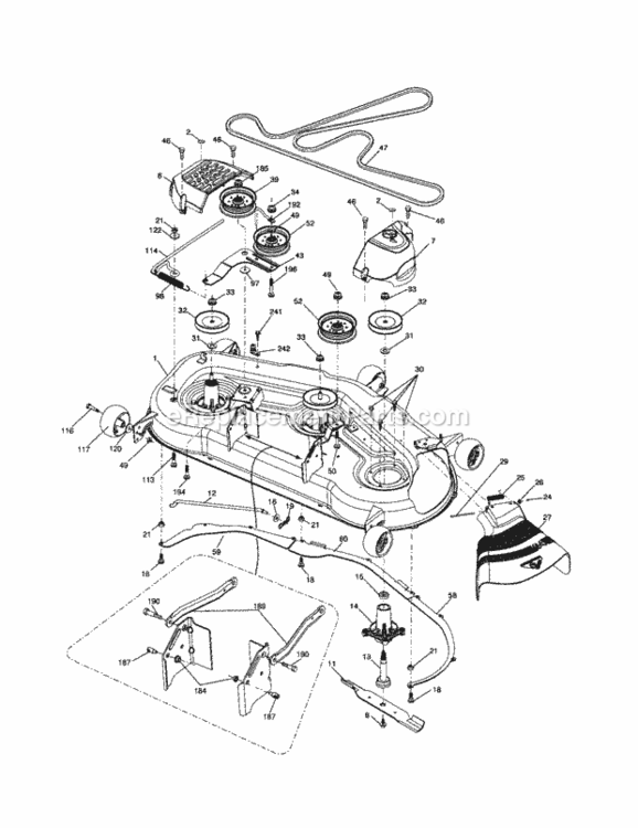 Page G Diagram and Parts List for 917253710  Craftsman Lawn Tractor