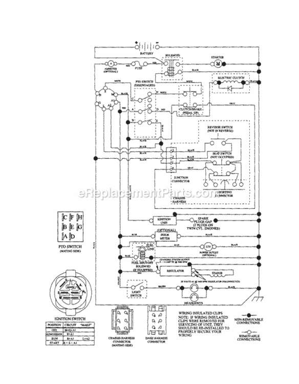 Page K Diagram and Parts List for 917253711  Craftsman Lawn Tractor