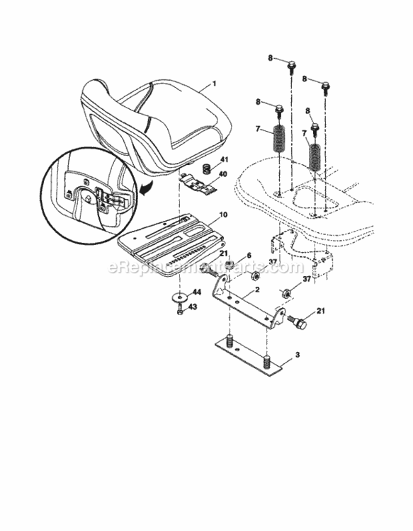 Page F Diagram and Parts List for 917253711  Craftsman Lawn Tractor