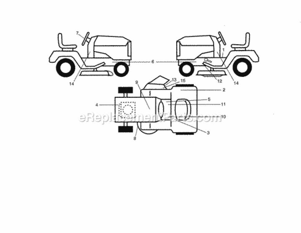 Page N Diagram and Parts List for 917253712  Craftsman Lawn Tractor