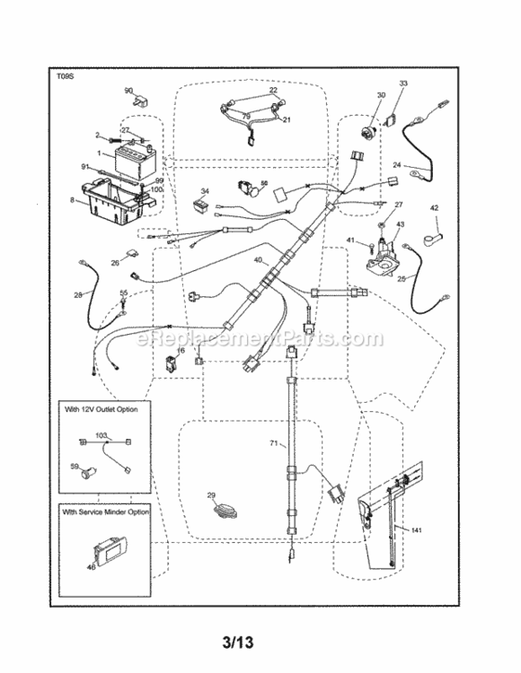 Page F Diagram and Parts List for 917253712  Craftsman Lawn Tractor