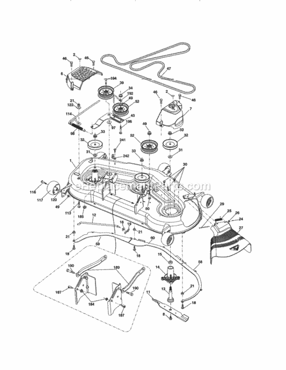 Page L Diagram and Parts List for 917253714  Craftsman Lawn Tractor