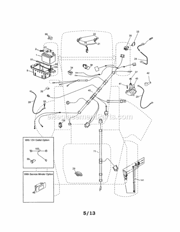 Page F Diagram and Parts List for 917253714  Craftsman Lawn Tractor