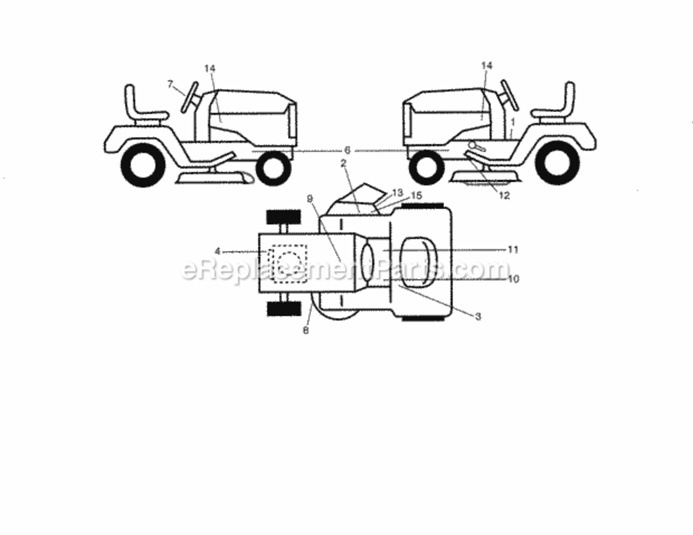 Page N Diagram and Parts List for 917253715  Craftsman Lawn Tractor