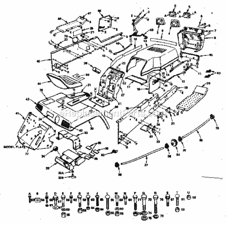 Page B Diagram and Parts List for 917253715  Craftsman Lawn Tractor
