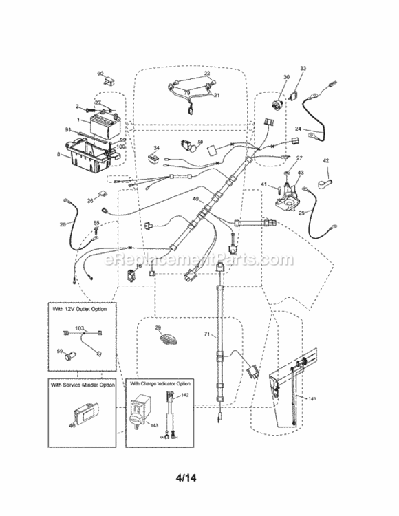 Page F Diagram and Parts List for 917253715  Craftsman Lawn Tractor