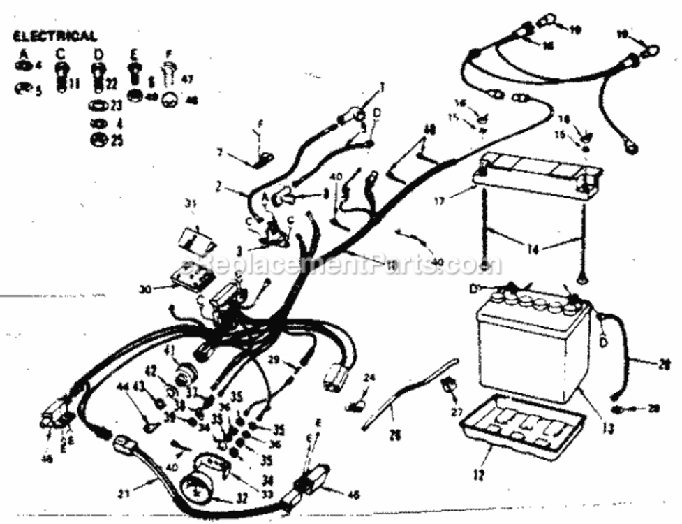 Page A Diagram and Parts List for 917253745  Craftsman Lawn Tractor