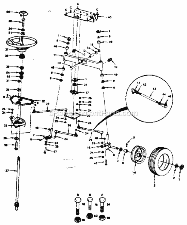 Page D Diagram and Parts List for 917253745  Craftsman Lawn Tractor