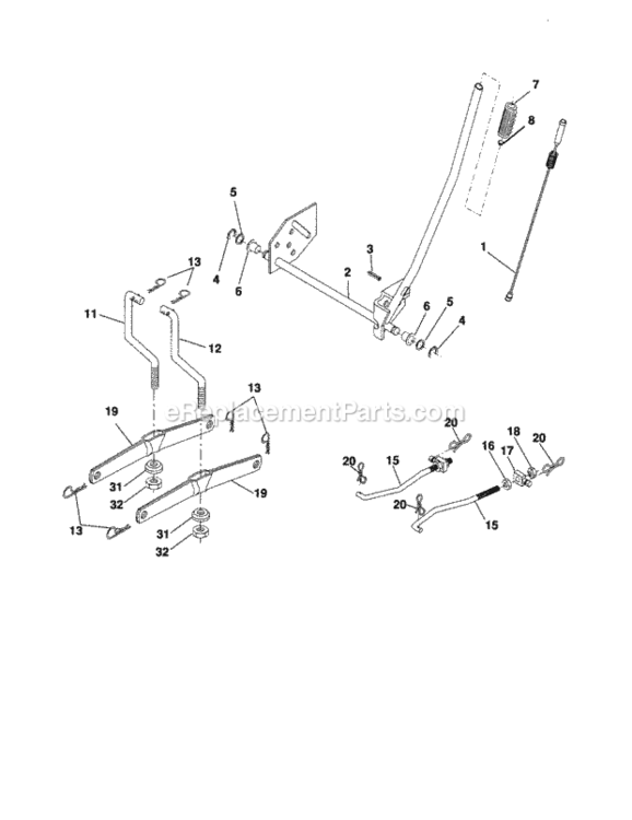 Page J Diagram and Parts List for 917253750  Craftsman Lawn Tractor