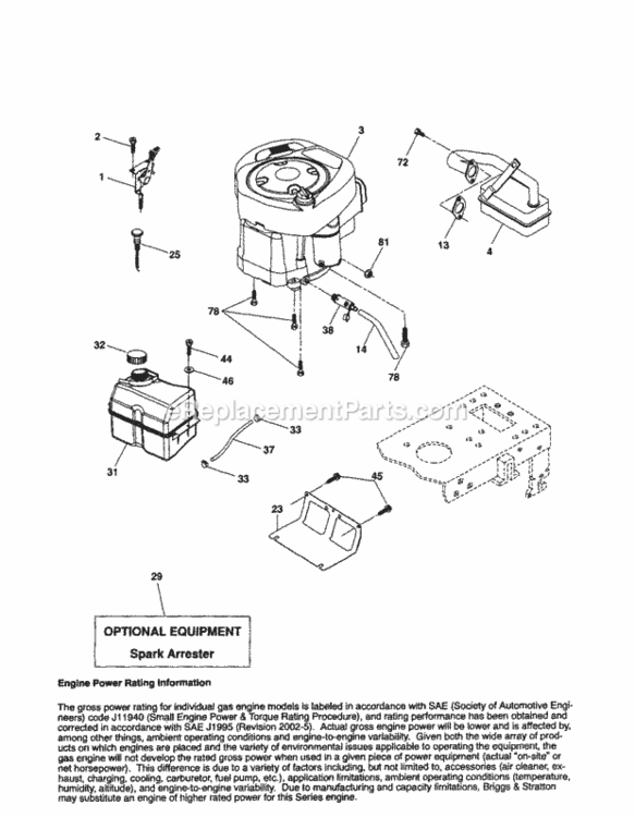 Page D Diagram and Parts List for 917253750  Craftsman Lawn Tractor