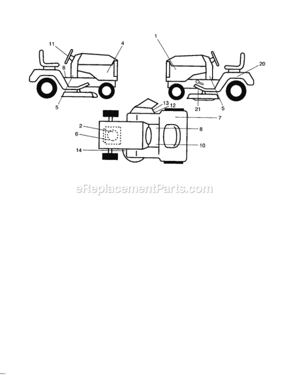 Page I Diagram and Parts List for 917253790  Craftsman Lawn Tractor