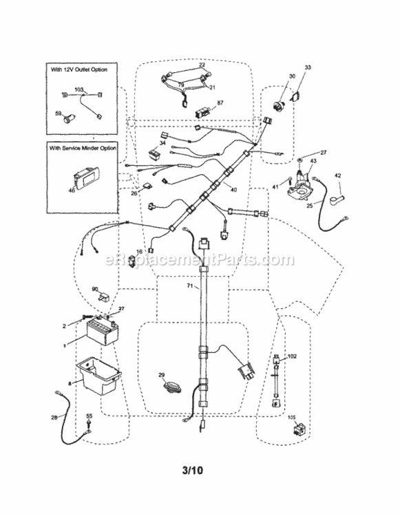 Page A Diagram and Parts List for 917253792  Craftsman Lawn Tractor
