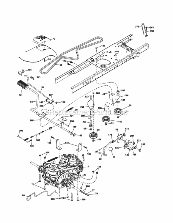 Page C Diagram and Parts List for 917253792  Craftsman Lawn Tractor