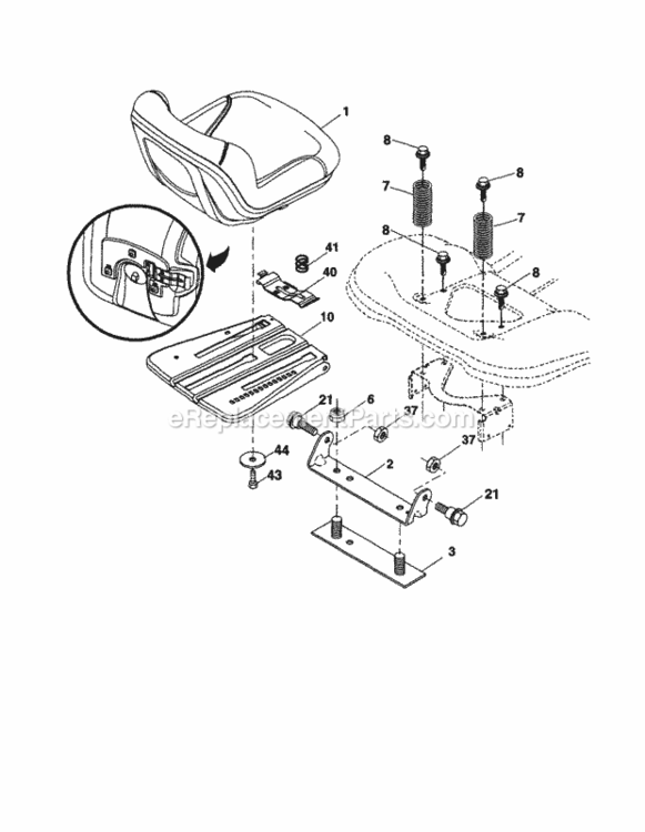 Page F Diagram and Parts List for 917253792  Craftsman Lawn Tractor