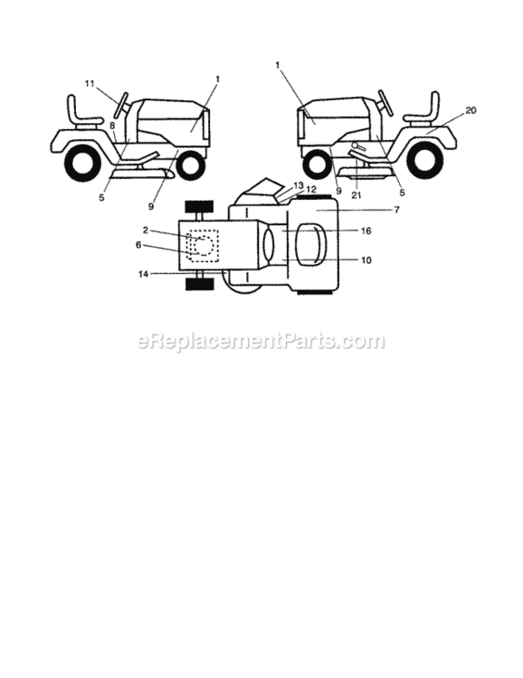 Page I Diagram and Parts List for 917253792  Craftsman Lawn Tractor