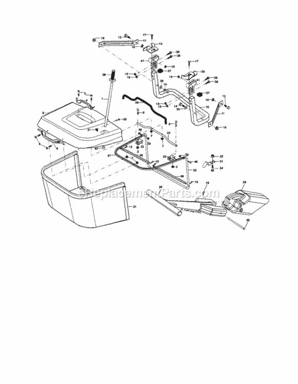 Page K Diagram and Parts List for 917253800  Craftsman Lawn Tractor