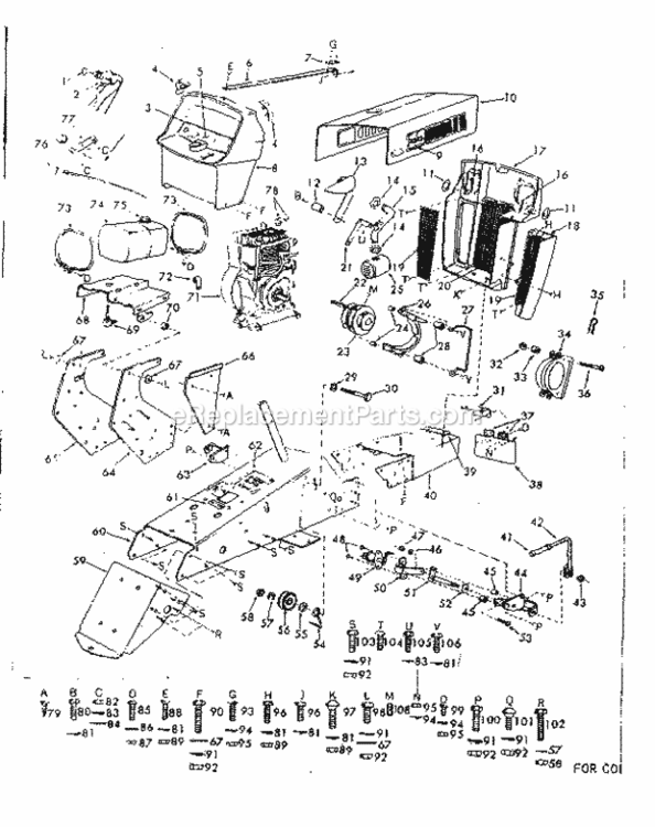 Page A Diagram and Parts List for 91725380  Craftsman Lawn Tractor
