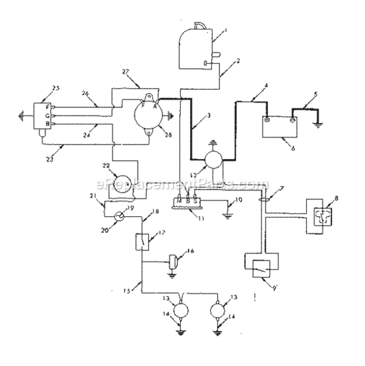 Page F Diagram and Parts List for 91725380  Craftsman Lawn Tractor