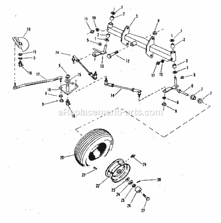 Page C Diagram and Parts List for 91725381  Craftsman Lawn Tractor