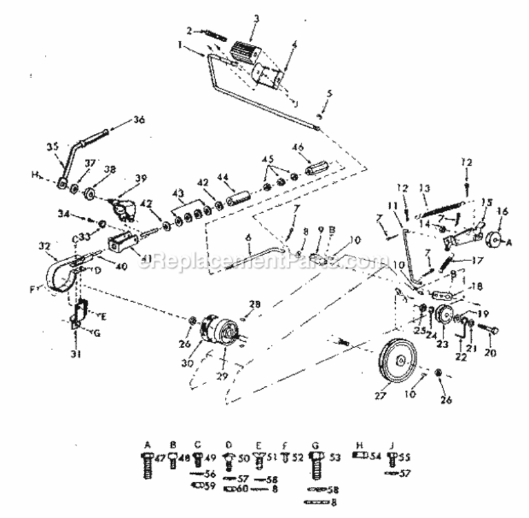 Page D Diagram and Parts List for 91725381  Craftsman Lawn Tractor