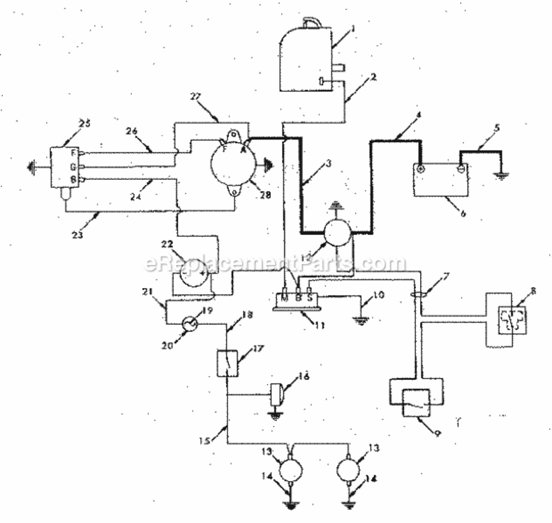 Page E Diagram and Parts List for 91725381  Craftsman Lawn Tractor