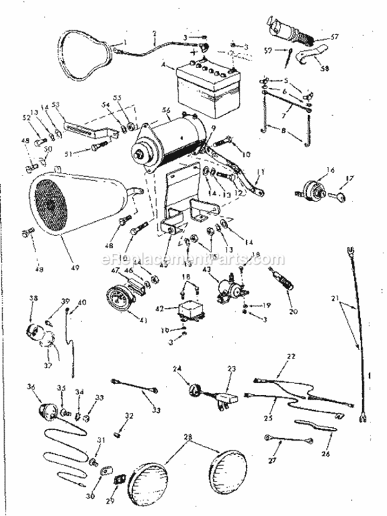 Page F Diagram and Parts List for 91725381  Craftsman Lawn Tractor