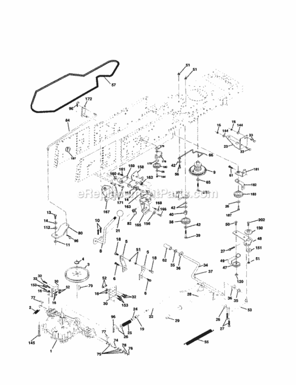 Page C Diagram and Parts List for 917253920  Craftsman Lawn Tractor