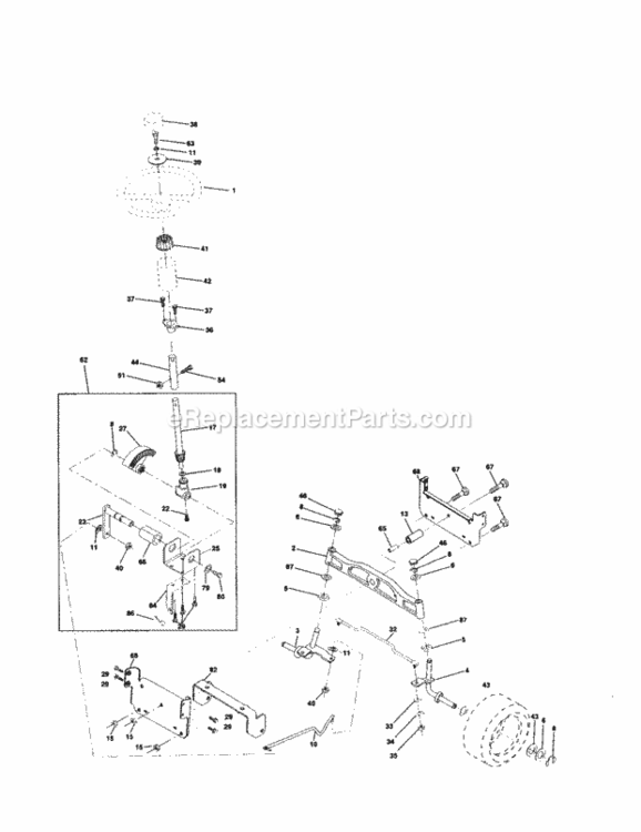 Page D Diagram and Parts List for 917253920  Craftsman Lawn Tractor