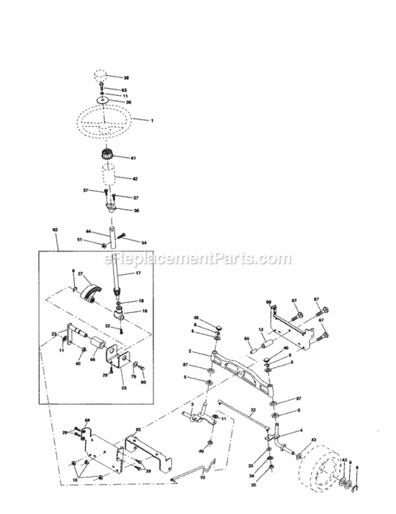 Page D Diagram and Parts List for 917253930  Craftsman Lawn Tractor