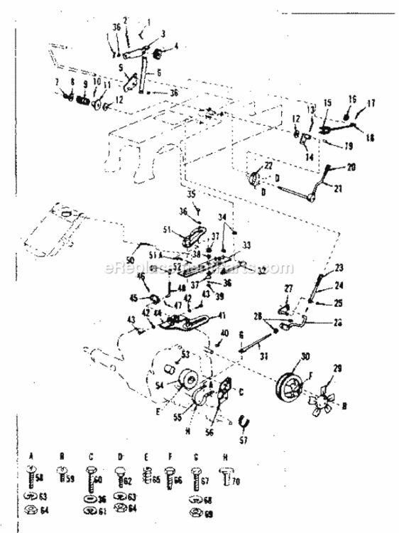 Page C Diagram and Parts List for 91725400  Craftsman Lawn Tractor