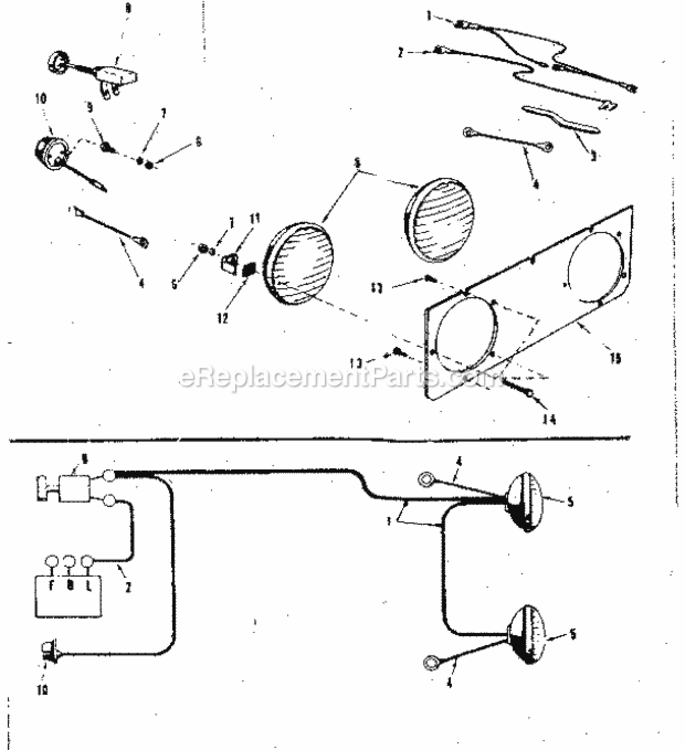 Page H Diagram and Parts List for 91725400  Craftsman Lawn Tractor