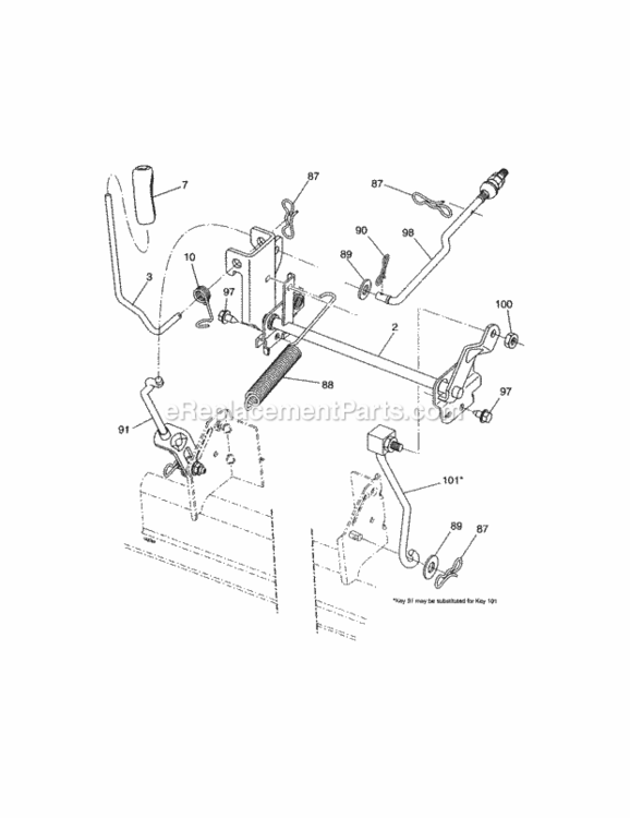 Page I Diagram and Parts List for 917254031  Craftsman Lawn Tractor