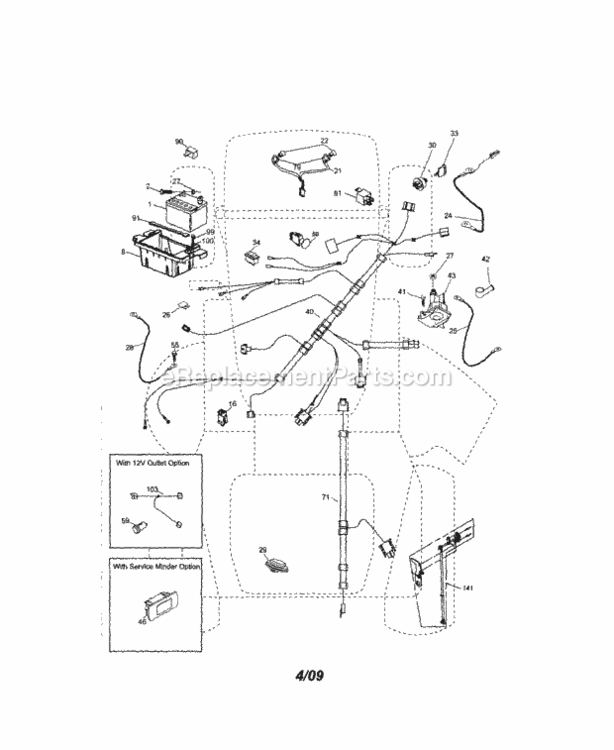Page A Diagram and Parts List for 917254060  Craftsman Lawn Tractor