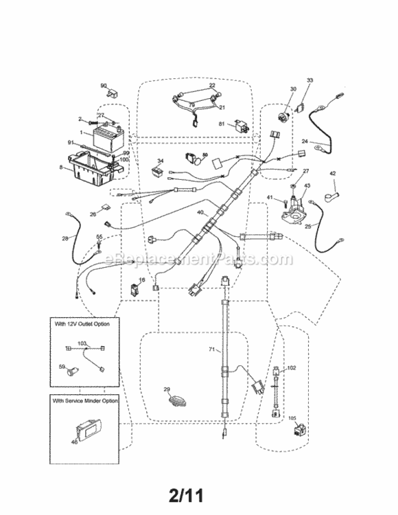 Page A Diagram and Parts List for 917254061  Craftsman Lawn Tractor