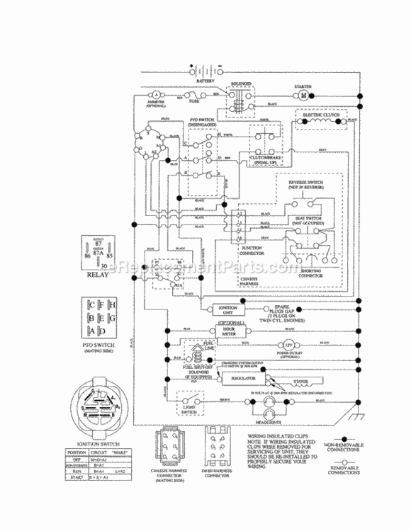 Page K Diagram and Parts List for 917254061  Craftsman Lawn Tractor