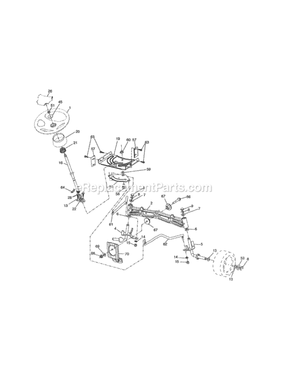 Page D Diagram and Parts List for 917254061  Craftsman Lawn Tractor