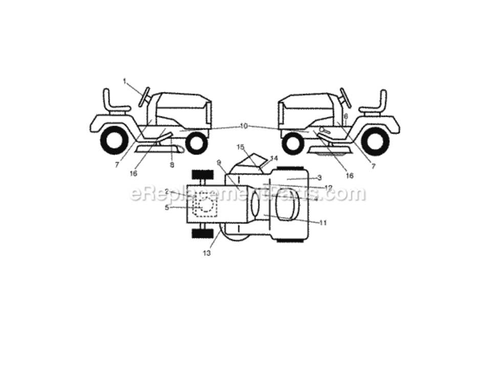 Page F Diagram and Parts List for 917254061  Craftsman Lawn Tractor